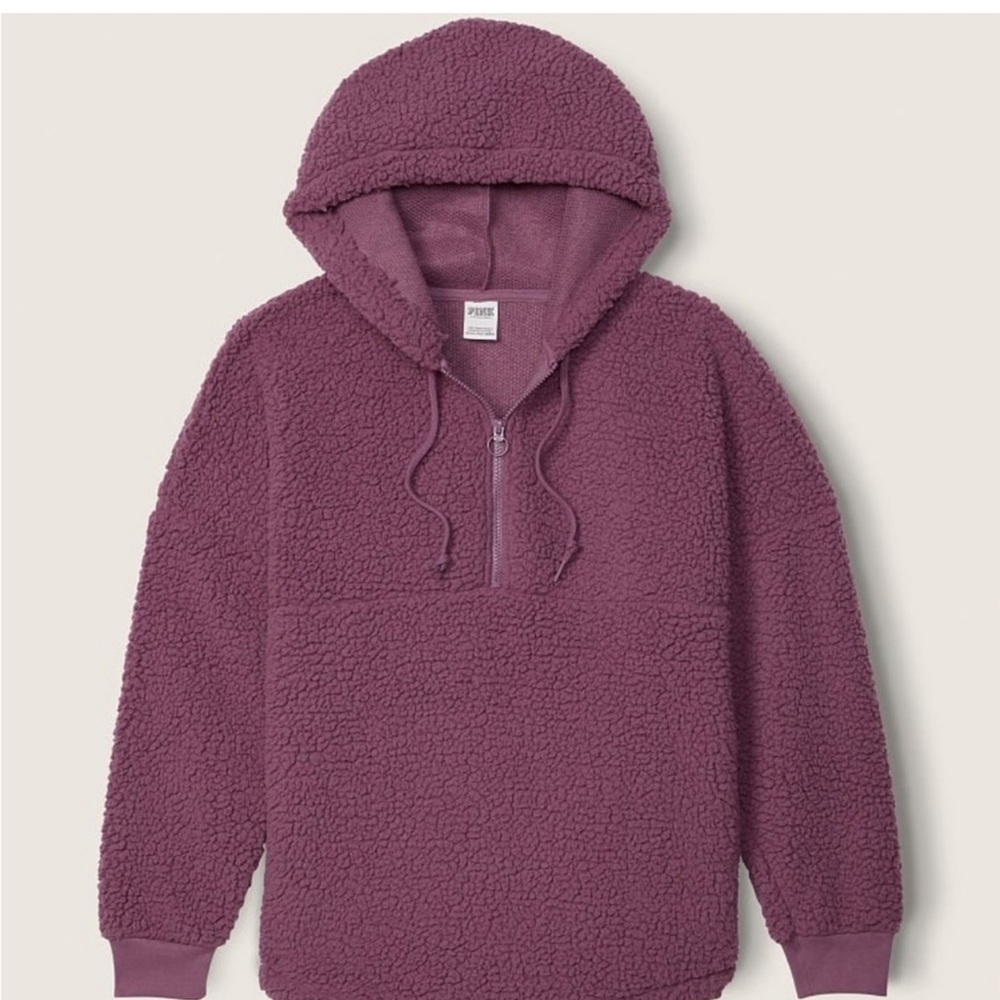 Victoria’s Secret Varsity Sherpa Half-Zip Pullover size XL